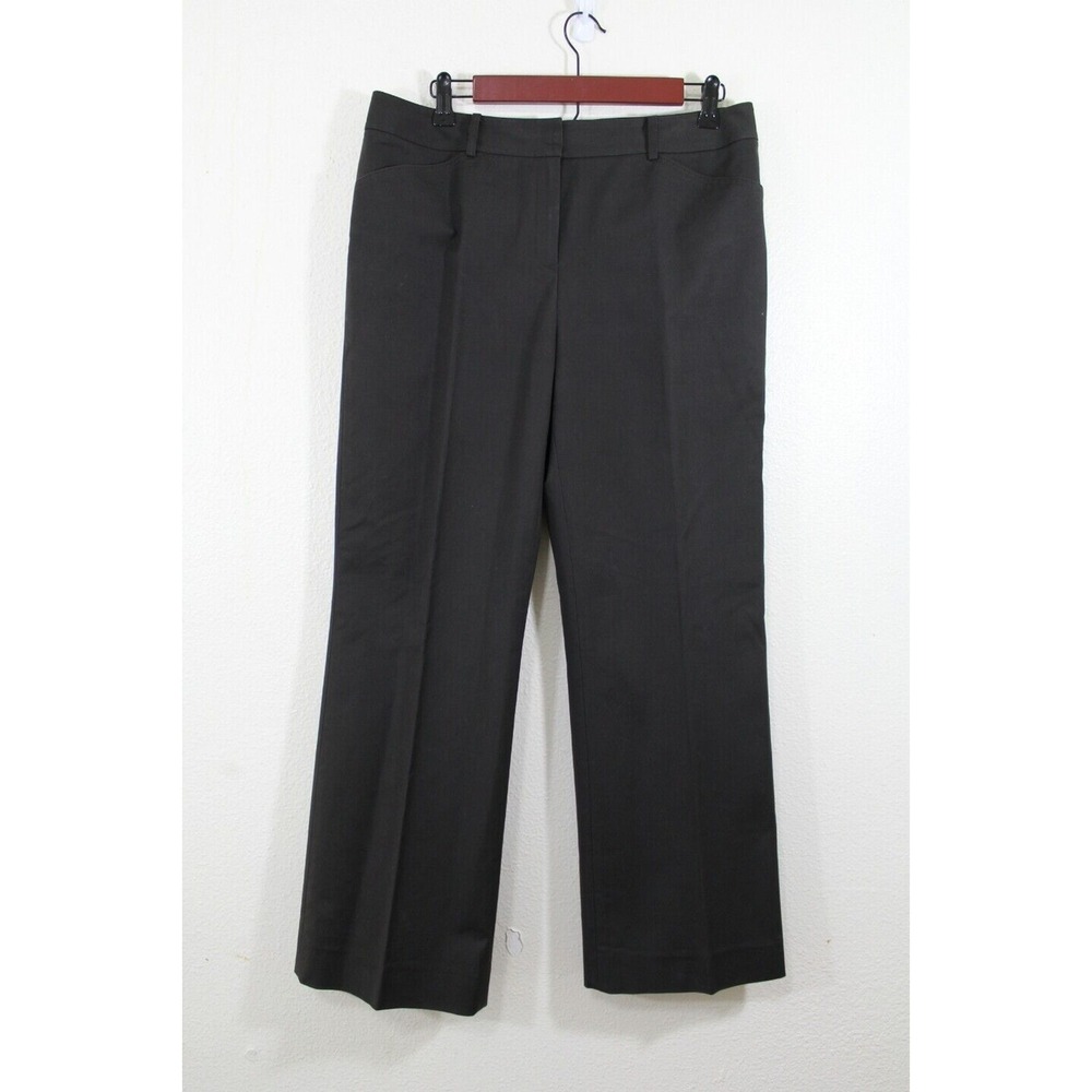 Lafayette 148 new york 8 woman pants dark brown‎ stretch trousers career offy